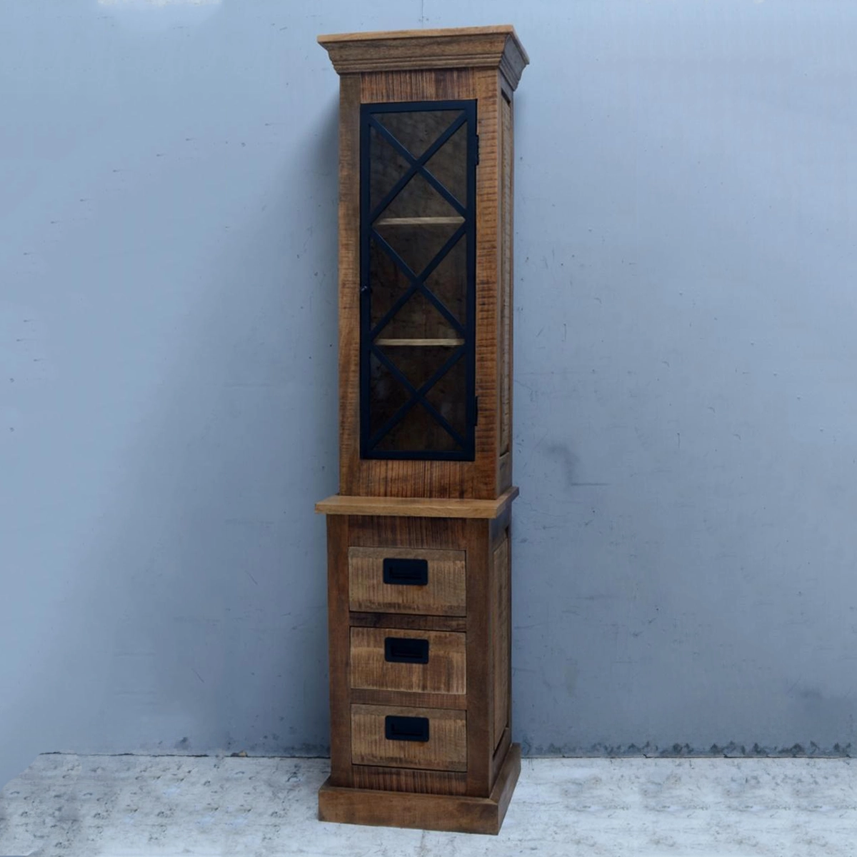 Display Mango Wood Wall Cabinet