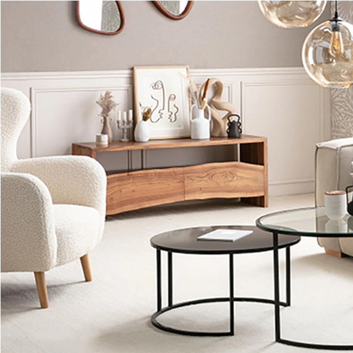 ModernVista Round Coffee Tables